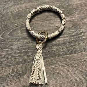 Faux Snakeskin Keyring